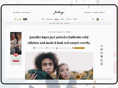 Fustany Fashion and Lifestyle Website - Article details 3d animation branding dark ui design ecommerce fashion free ui kit fustany george samuel graphic design illustration interaction landing page logo motion graphics ui