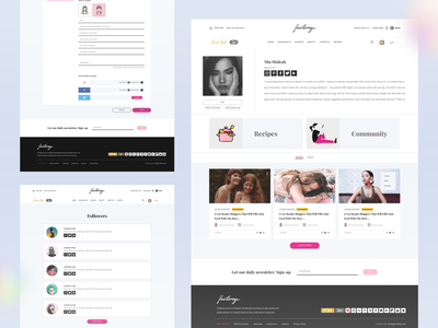 Fustany Fashion and Lifestyle Website - Profile 3d animation branding community dark ui design ecommerce fashion free ui kit fustany george samuel graphic design illustration interaction landing page lifestyle website logo motion graphics profile ui