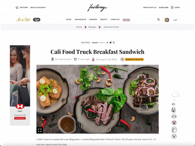 Fustany Fashion and Lifestyle Website - Recipes 3d animation branding dark ui design ecommerce free ui kit fustany george samuel graphic design illustration interaction landing page lifestyle website logo motion graphics recipes ui