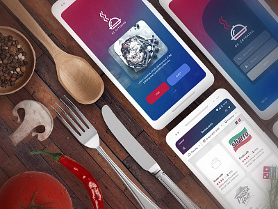 Go Catering App catering food delivery fork gradient knife order app otlob pizza pizza hut app purple app sbaro ux researchdelivery