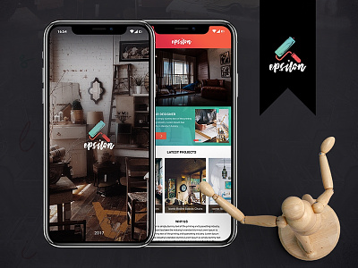 epsilon UI/UX mobile decoration app architecture app creator app decoration app epsilon exterior design flat design interior design app iphonex kitchen llined icons orange .bathroom projects app