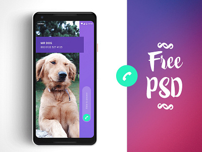 Free PSD - call call design dog free psd free ui kit panda ui kit phone call