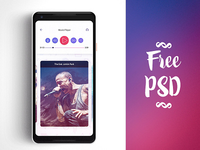 Music player design concept - Free PSD