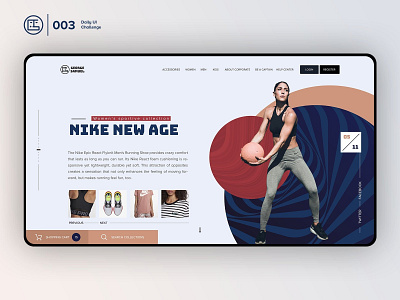 Hero Section | Daily UI challenge - Day 003/100 animation clean design daily ui daily ui 003 dark ui ecommerce fashion george samuel interaction interaction design landing page nike sports wear ui design ui ux design user experience user interface ux visual design web design