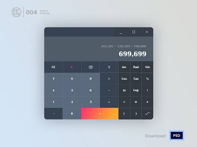 Calculator | Daily UI challenge - Day 004/100