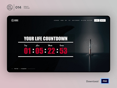 Countdown Timer | Daily UI challenge - Day 014/100 animation clean design countdown timer daily ui daily ui 014 dark ui ecommerce george samuel hero section interaction interaction design landing page smoke trendy ui design ui ux design user experience user interface ux web design