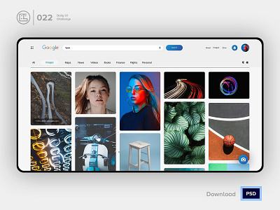 Google images Redesign light | Daily UI challenge - Day 022/100 animation daily ui daily ui 022 dark ui ecommerce free psd free ui kit freebies george samuel google images hero section input interaction interaction design landing page search trendy user experience user interface ux