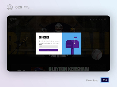 Subscribe newsletter | Daily UI challenge - Day 026/100