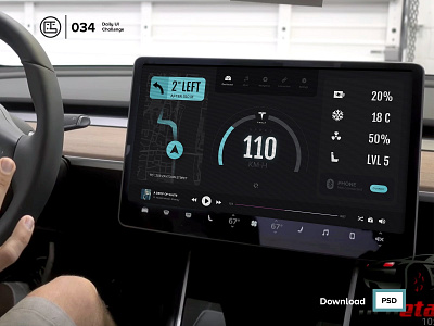 Car Interface | Daily UI challenge - Day 034/100 animation car dashboard car interface daily ui daily ui 034 dark ui ecommerce free psd free ui kit freebies george samuel hero section interaction interaction design landing page tesla trendy user experience user interface ux