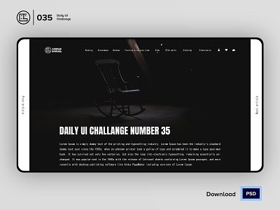 Blog Article Post | Daily UI challenge - Day 035/100 animation article blog blog post daily ui daily ui 035 dark ui ecommerce free psd free ui kit freebies george samuel hero section interaction interaction design landing page news post user experience user interface