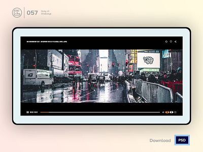 Video Player | Daily UI challenge - 057/100 animation daily ui daily ui 057 dark ui ecommerce free psd free ui kit freebies george samuel hero section interaction interaction design landing page trendy user experience user interface ux video player web design youtube