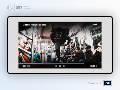 Video Player | Daily UI challenge - 057/100 animation daily ui daily ui 057 dark ui ecommerce free psd free ui kit freebies george samuel hero section interaction interaction design landing page trendy user experience user interface ux video player vimeo youtube