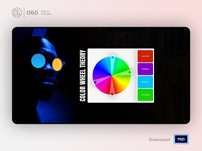 Color theory | Daily UI challenge - 060/100 animation color picker color theory daily ui daily ui 060 dark ui ecommerce free psd free ui kit freebies george samuel glasses hero section interaction interaction design landing page trendy user experience user interface ux