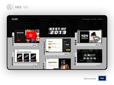 Best of 2018 | Daily UI challenge - 063/100 animation best of 2018 daily ui daily ui 063 dark ui ecommerce free psd free ui kit freebies george samuel hero section interaction interaction design landing page listing patterns trendy user experience user interface ux