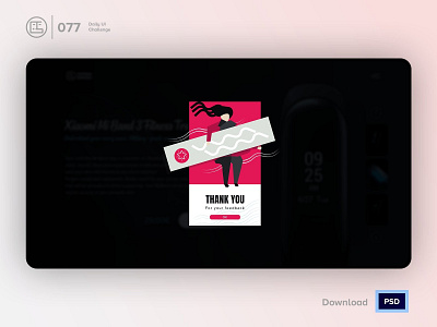 Thank You | Daily UI challenge - 077/100 animation card daily ui daily ui 077 dark ui ecommerce free psd free ui kit freebies george samuel hero section interaction interaction design landing page popup thank you trendy user experience user interface ux