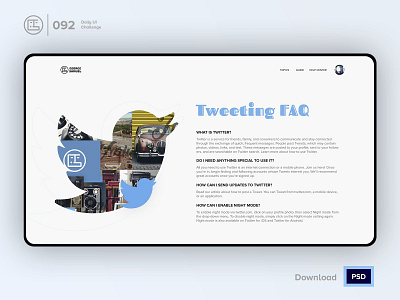 FAQ | Daily UI challenge - 092/100 animation article daily ui daily ui 092 dark ui ecommerce faq free psd free ui kit freebies george samuel hero section interaction interaction design landing page trendy twitter user experience user interface ux