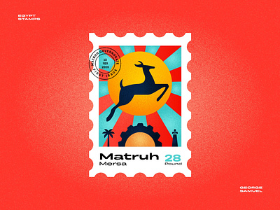 Mersa Matrouh Stamp illustration