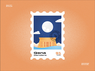 Qena Stamp illustration
