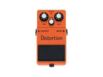 Boss DS1 Distortion pedal boss bossds1 distortion gear guitar guitarpedal illustration music pedal