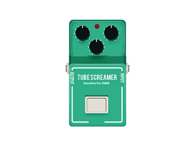 Ibanez TS808 Overdrive Pedal gear guitar guitarpedal ibanez illustration music overdrive pedal