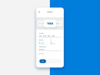 Credit Card Checkout | Daily UI #002 credit card checkout daily ui daily ui 002 daily ui challenge minimal