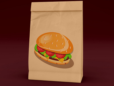 Sweet Vector Burger Logo Illustration