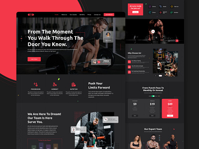 Fitness Landing Page UI Design design fitness fitness landing page ui design graphic design gym landing page ui ui design uiux ux design website workout workout landing page