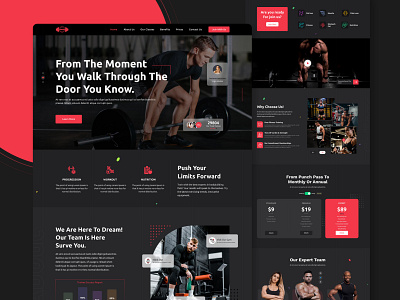 Fitness Landing Page UI Design