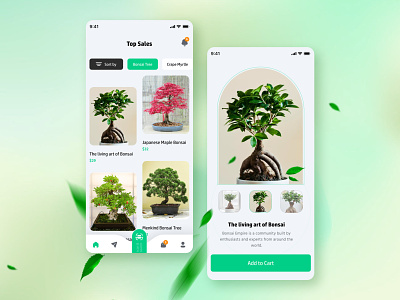 Bonsai Plant App UI