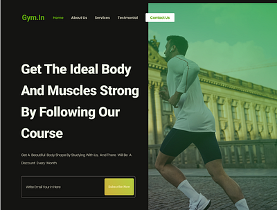 Fitness Landing Page app branding design illustration typography ui ux vector web