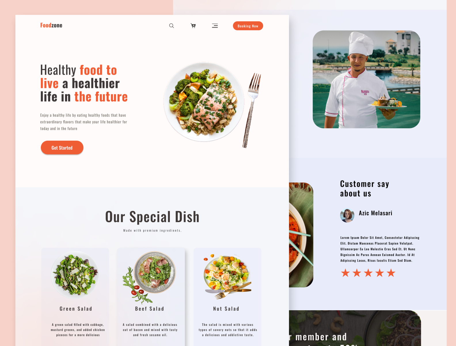 Food Landing Page By Mehedy Hasan On Dribbble