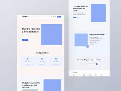 Food Landing Page High fidelity degign