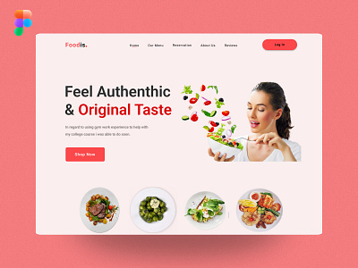 Food Hero Section Design branding design food graphic design illustration restrurant typography ui ux vector