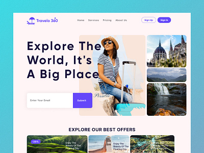 Travel Hero Section Design designtemplate designers digitaldesign dribbble gribbbleshot interface landingpage productdesian ui websitedesign uidesian uitrends uiux designtemplate uiuxsupply userexperience userinterface ux uxdesian uxigers webdesign webdesigner website