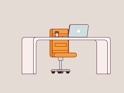 home office - Study Project after effects animated gif animation design flat illustration minimal