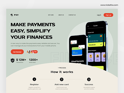 Pay- Digital Banking Landing Page Website