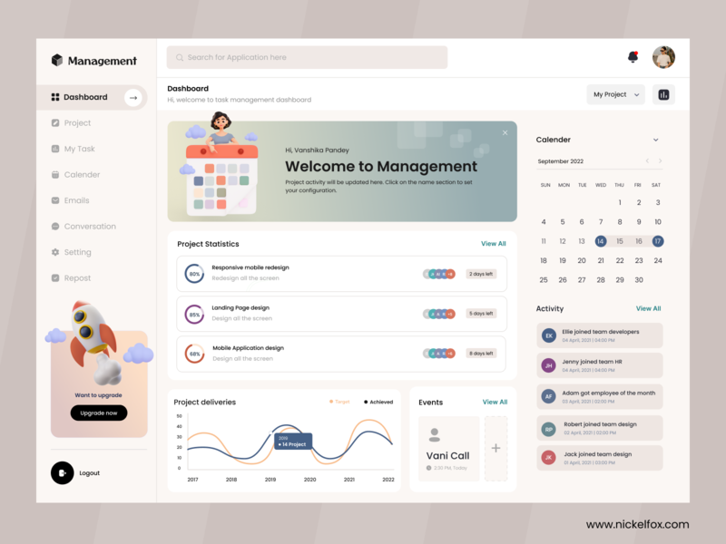 Management Dashboard admin analytics branding dashboard design interface management organize product design saas task task manager team management to do ui user dashboard ux web web app web design