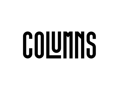 Columns - Typography experimentation branding design logo typography