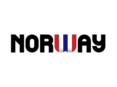 Norway - Typography design logo typography