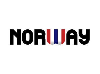 Norway - Typography design logo typography