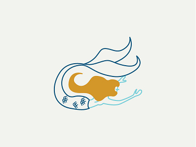 Mermaid branding icon identity logo mermaid