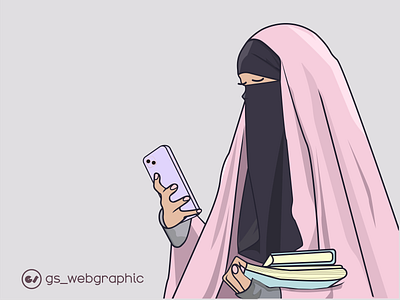 Hijab women illustration