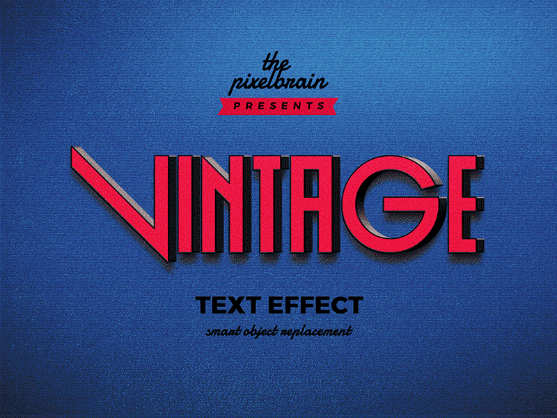 Retro Vintage Text Effects Vol -1 3d 60s classic effect pattern photorealistic retro style text type typography vintage