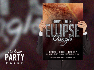 Ellipse Jungle Flyer Template club deluxe dj elegant event exclusive flyer luxe luxury madness nightclub party