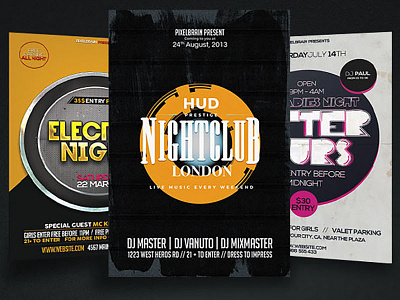 Night Club Party Flyer Template Bundle Vol - 04