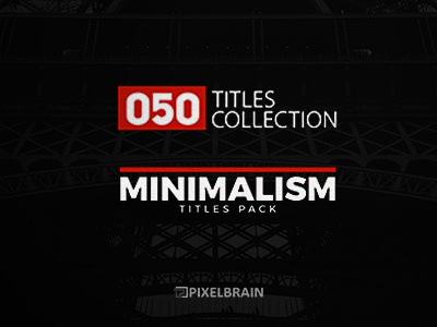 50 Minimal Titles animated clean corporate elegant flat kinetic minimal pack promo simple titles typography