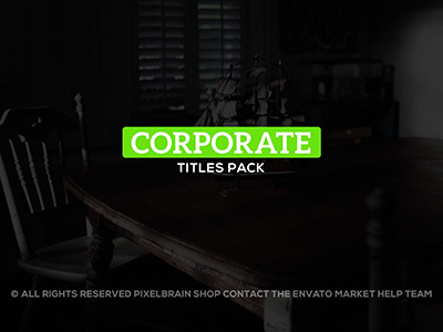 Corporate Titles II animated clean corporate elegant flat kinetic lower thirds minimal pack
