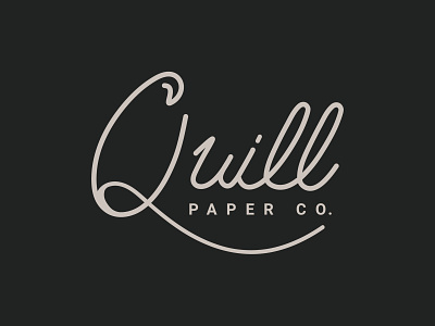 Quill Paper Co. branding design elegant graphic design hand lettering hand written identity illustrator lettering logo