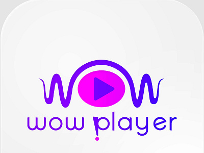 WOW PLAYER LOGO DESIGN branding design illustration illustrator logo typography