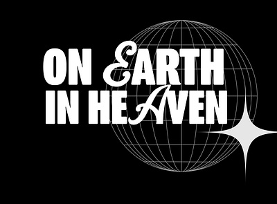On EARTH in HEAVEN ii bible bible verse book of matthew design earth globe graphic design heaven illustration planet star